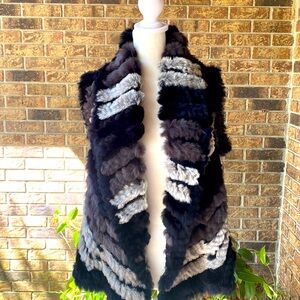Dolce Cabo gorgeous rabbit fur vest NWT size S